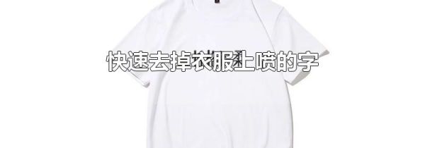 快速去掉衣服上喷的字