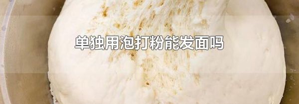 单独用泡打粉能发面吗