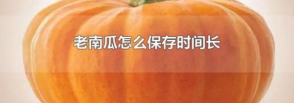 老南瓜怎么保存时间长