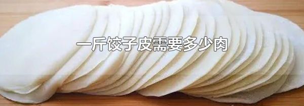 一斤饺子皮需要多少肉