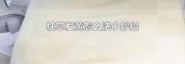 枕芯发黄怎么洗小妙招
