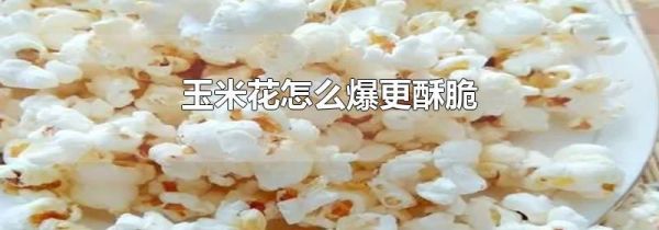 玉米花怎么爆更酥脆