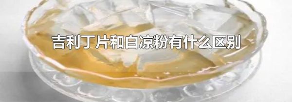 吉利丁片和白凉粉有什么区别