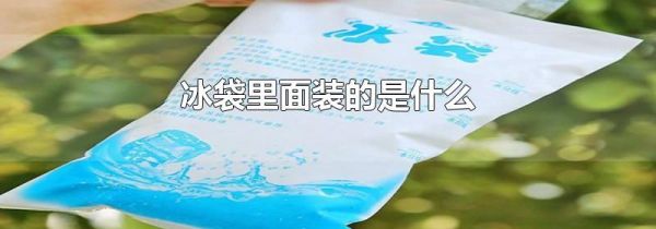 冰袋里面装的是什么