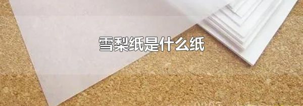 雪梨纸是什么纸