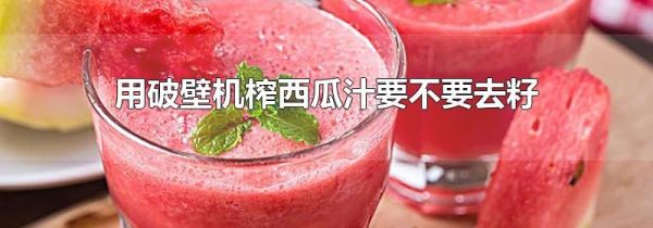 用破壁机榨西瓜汁要不要去籽
