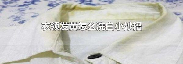 衣领发黄怎么洗白小妙招