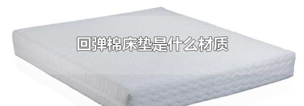 回弹棉床垫是什么材质