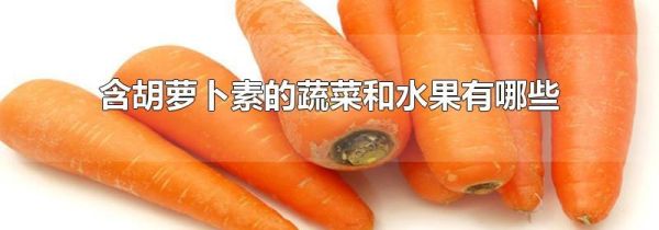 含胡萝卜素的蔬菜和水果有哪些