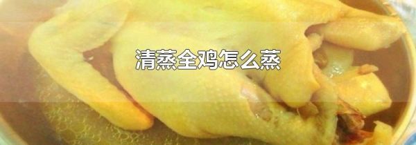 清蒸全鸡怎么蒸