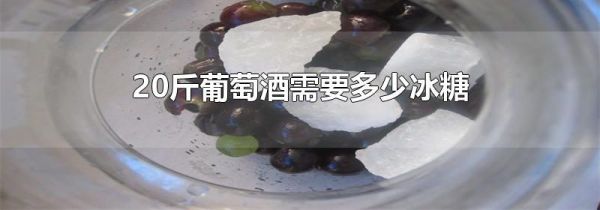 20斤葡萄酒需要多少冰糖