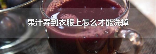果汁弄到衣服上怎么才能洗掉
