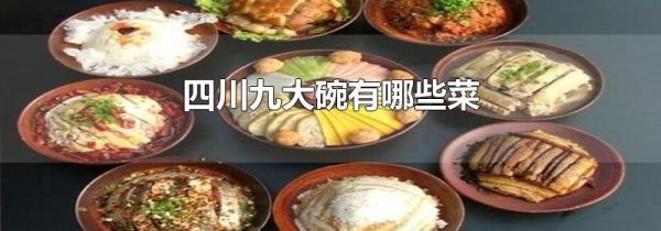 四川九大碗有哪些菜