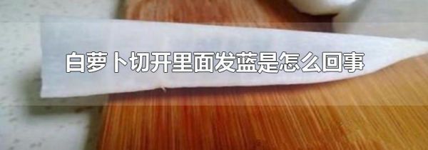 白萝卜切开里面发蓝是怎么回事