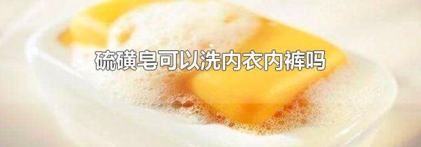 硫磺皂可以洗内衣内裤吗