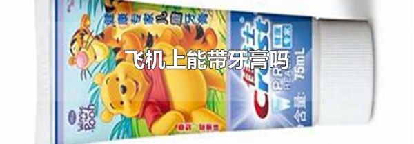 飞机上能带牙膏吗