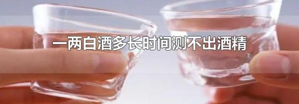 一两白酒多长时间测不出酒精