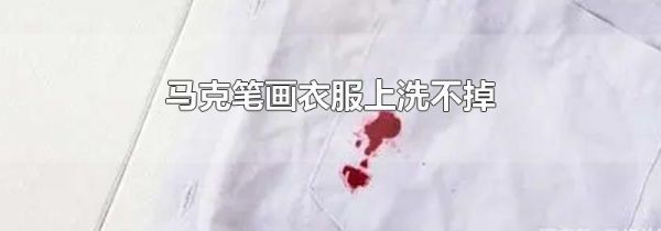 马克笔画衣服上洗不掉