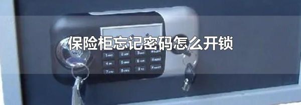 保险柜忘记密码怎么开锁