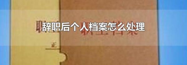 辞职后个人档案怎么处理