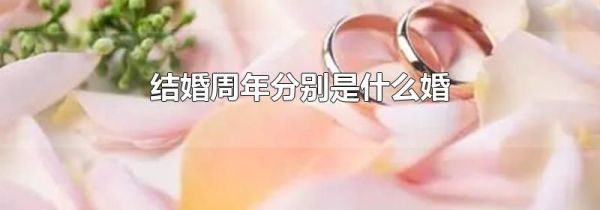 结婚周年分别是什么婚