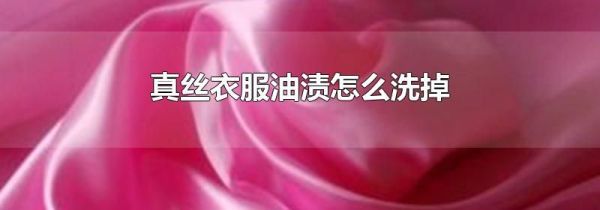 真丝衣服油渍怎么洗掉