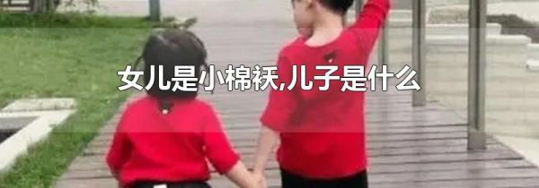 女儿是小棉袄,儿子是什么