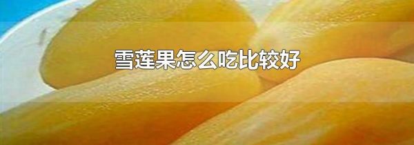 雪莲果怎么吃比较好