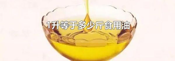 1升等于多少斤食用油