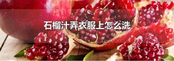 石榴汁弄衣服上怎么洗