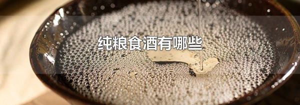 纯粮食酒有哪些