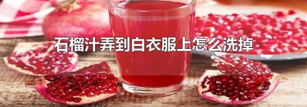 石榴汁弄到白衣服上怎么洗掉