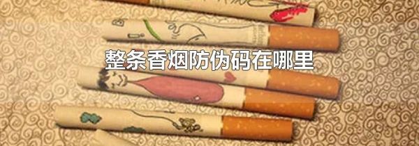 整条香烟防伪码在哪里