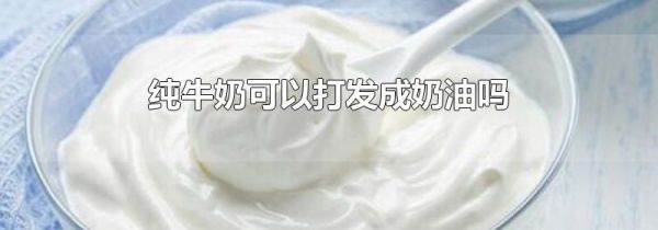 纯牛奶可以打发成奶油吗