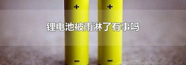 锂电池被雨淋了有事吗