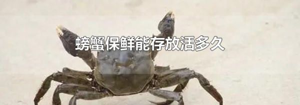 螃蟹保鲜能存放活多久
