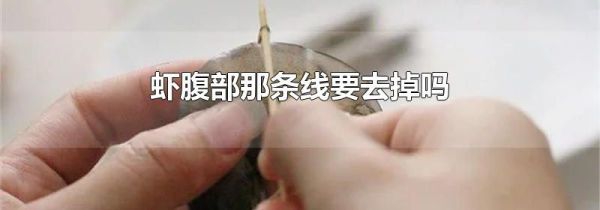 虾腹部那条线要去掉吗