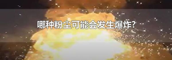 哪种粉尘可能会发生爆炸?