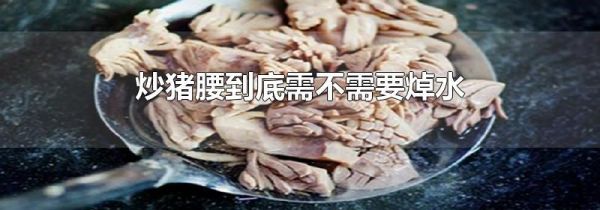 炒猪腰到底需不需要焯水
