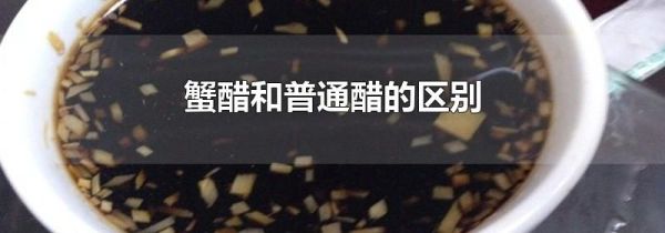 蟹醋和普通醋的区别