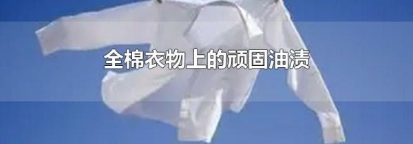 全棉衣物上的顽固油渍