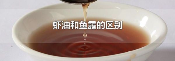 虾油和鱼露的区别