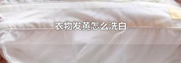 衣物发黄怎么洗白