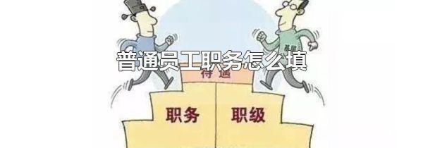普通员工职务怎么填