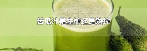 苦瓜汁是生榨还是熟榨