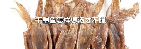 干墨鱼怎样煲汤才不腥