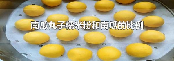 南瓜丸子糯米粉和南瓜的比例