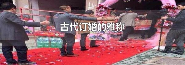 古代订婚的雅称