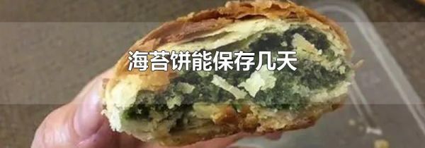 海苔饼能保存几天