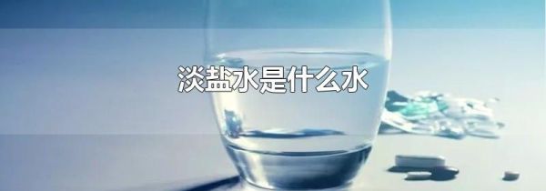 淡盐水是什么水